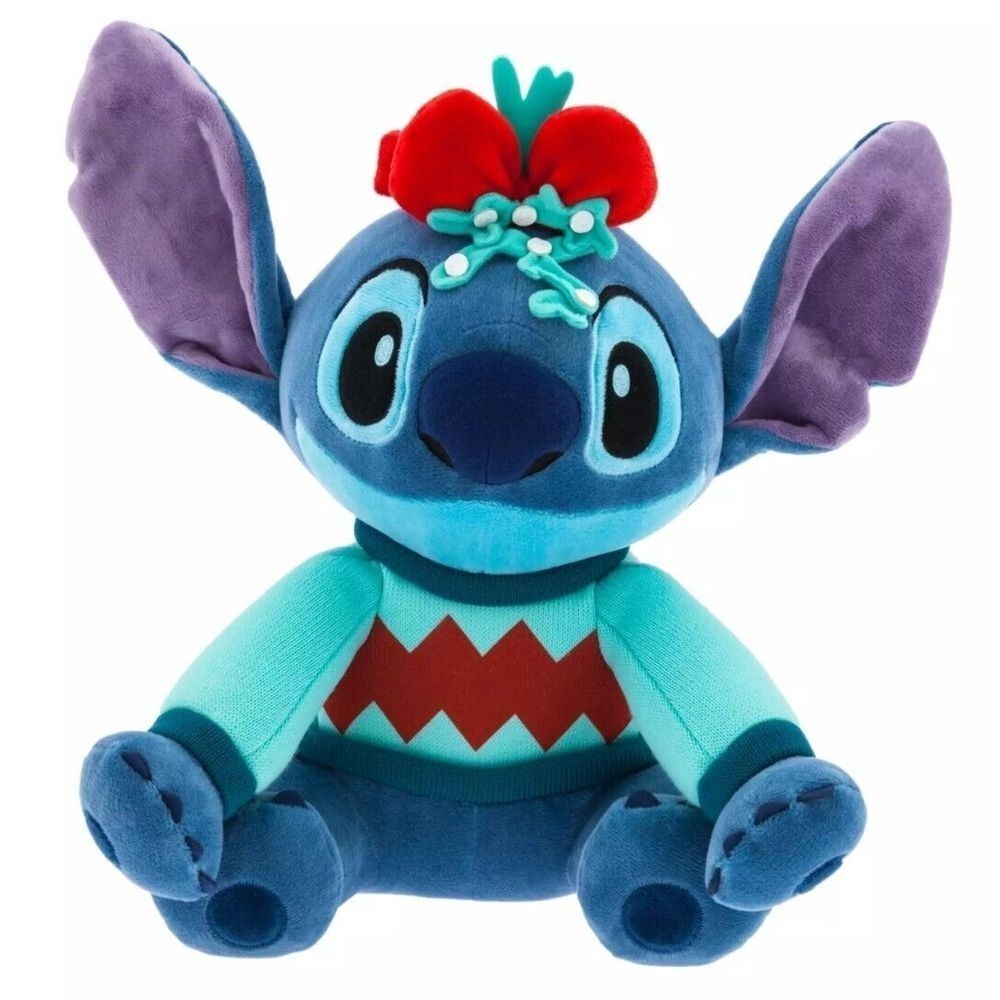 Disney STITCH‎ Mistletoe Sweater Medium Plush Christmas Holiday NWT